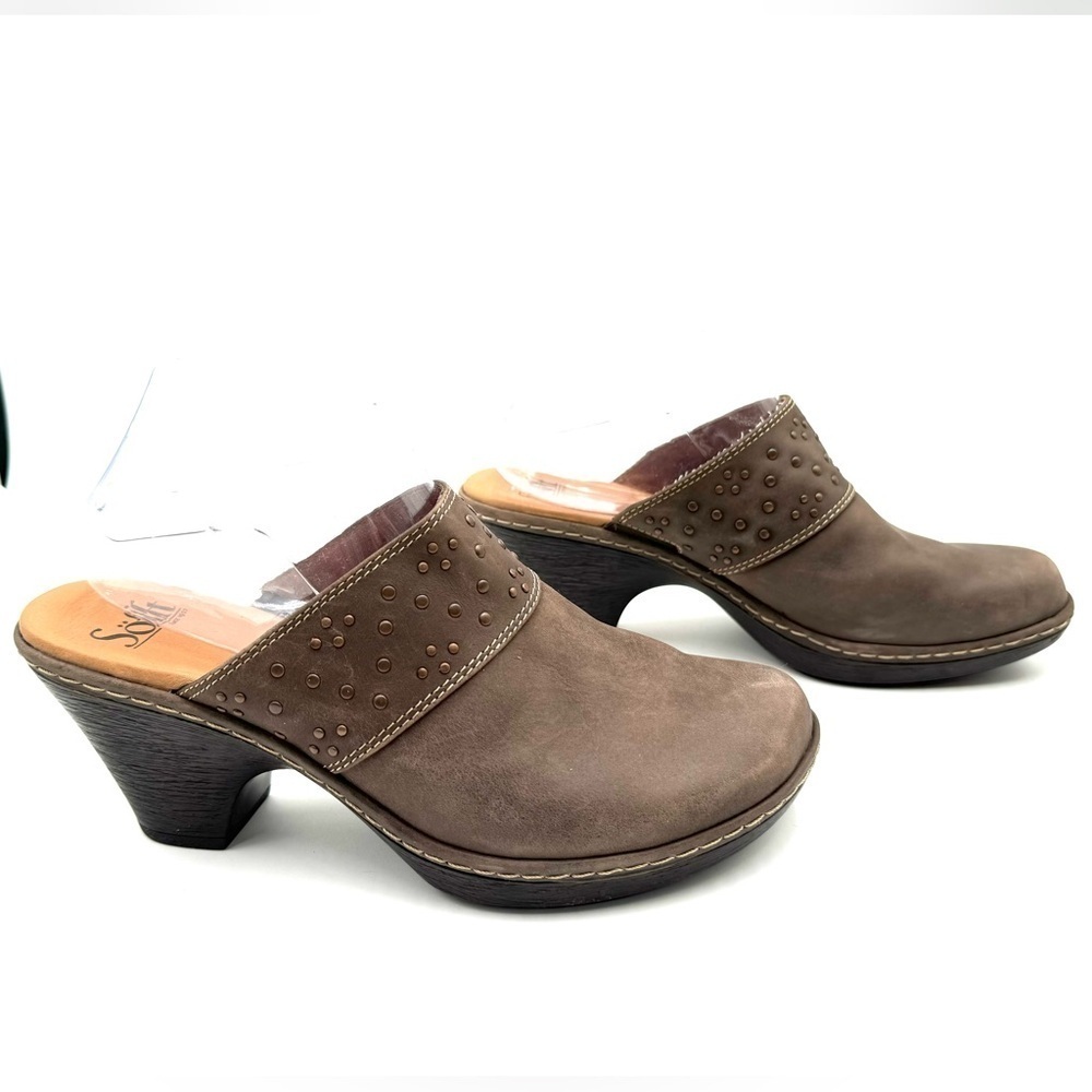 Sofft Dark Leather Mules